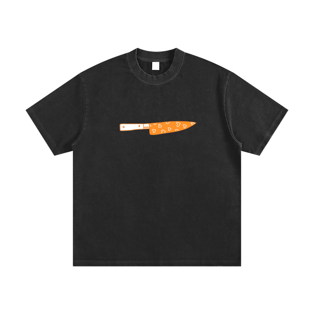 Heavyweight Vintage Washed Frayed T-Shirt