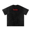 Snow Washed Oversized Cotton T-Shirt